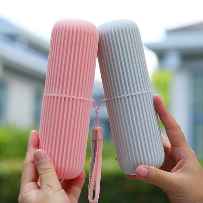 Reise-Mundspülbecher, Einfacher Waschbeckenbecher, Praktisches Zahnbürsten-Etui-Set, Aufbewahrungsbox für Outdoor-Geschäftsreisen