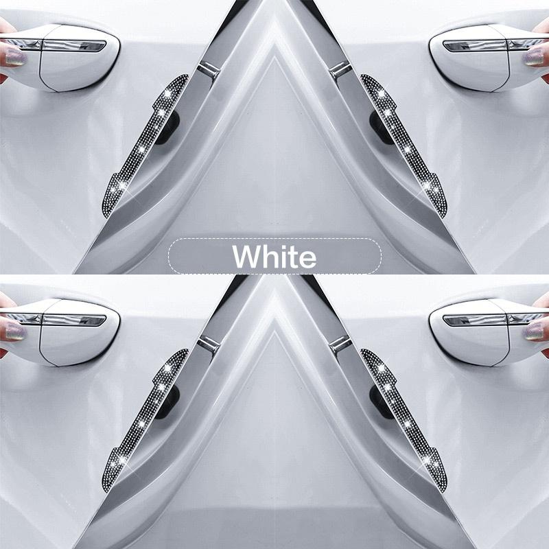 Car Door Edge Diamond Anti Scratch Protection Strips Rearview Mirror Anti-collision Sticker Bumper Scuff Stonego Plate