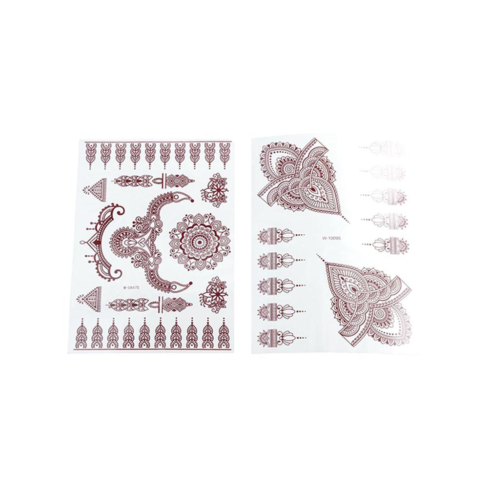 

Women India Flower Water Transfer Decals Temporary Tattoo Henna Tattoo Stickers Body Art Sticker 13