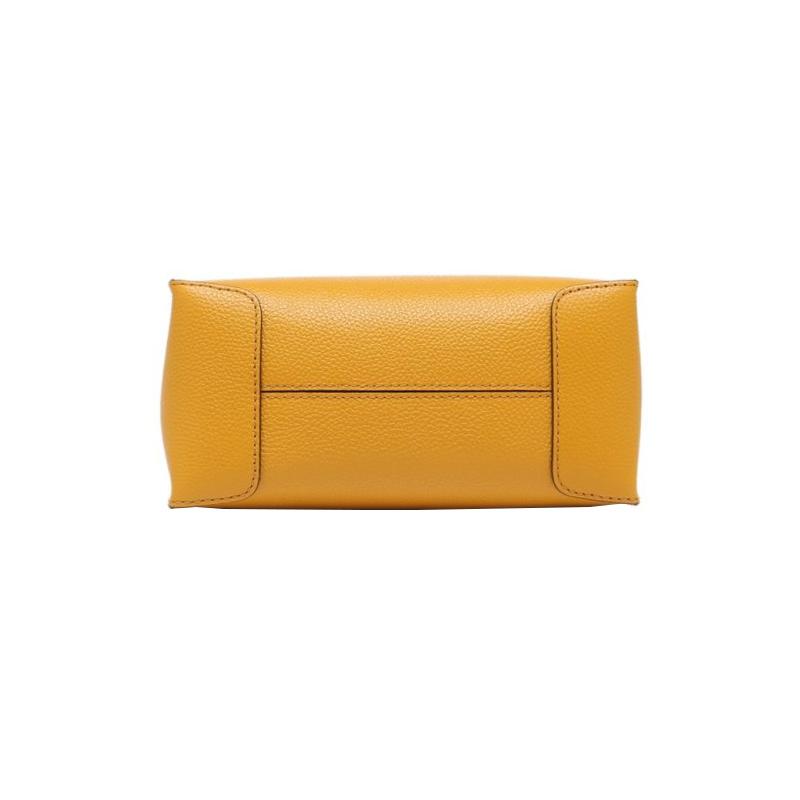 MICHAEL KORS Mercer Solid Color Letter Logo Retro Litchi Pattern Cowhide Accordion Bag Crossbody Handbag Regular Women's Orange