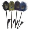 Handle Anti-static Peacock Ostrich Feathers Duster Brush Portable Gap Cleaning Dust Duster