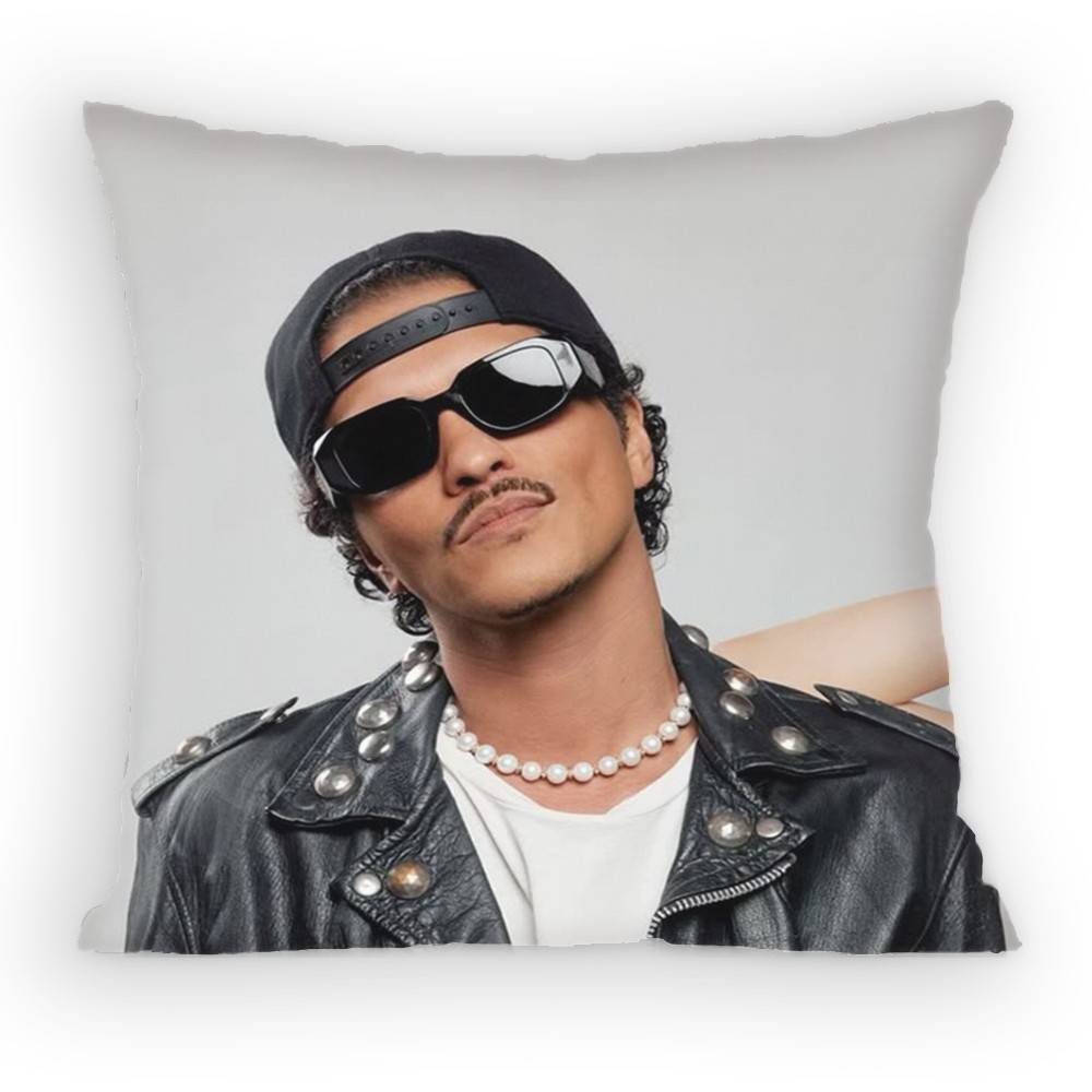 

Singer BBruno MMars Pillow Case Antidustmite Pillowcase Invisible zipper silky short plush Sofa cushion cover 30x30 cm
