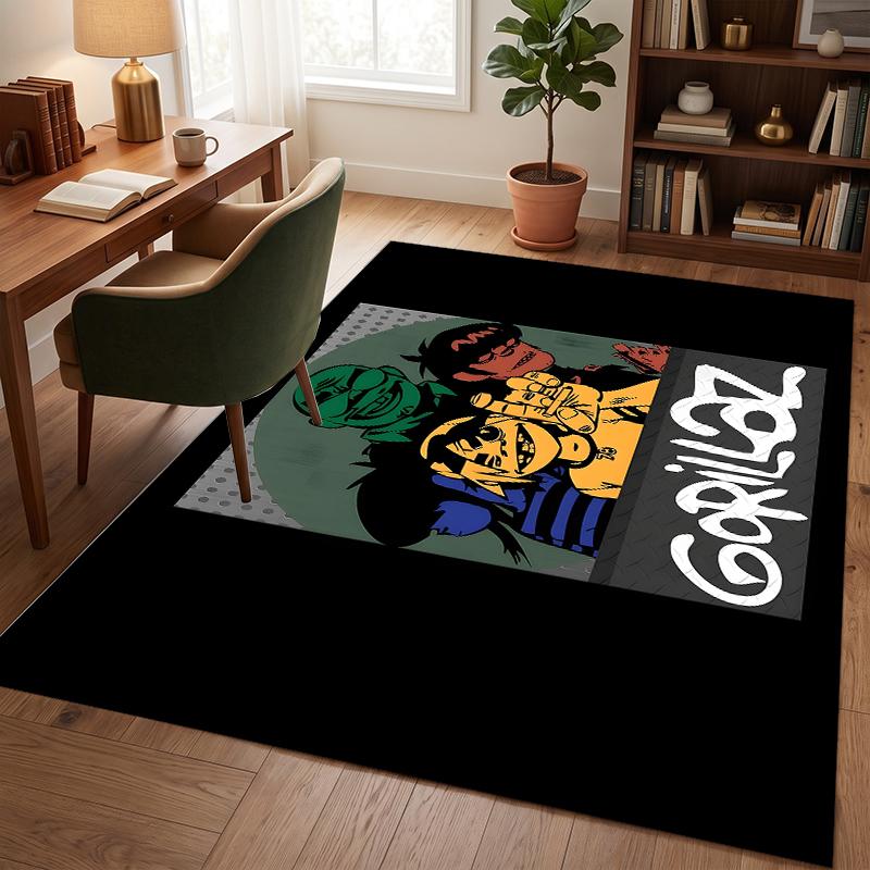 Gorillaz (1) Büurteppich Eleganter Bodenteppich für Büro Wohnzimmer Schlafzimmer und Innenräume