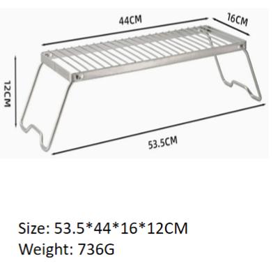 Portable Mini Folding Stainless Steel Stove Top Stand Outdoor Small Size Barbecue Grill Tray Stand with Rack for Camping Grills