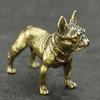 Copper Desk Ornaments Bulldog Miniatures Figurines Handmade Retro Brass Animal Pet Dog Statue Home Decorations Accessories Craft