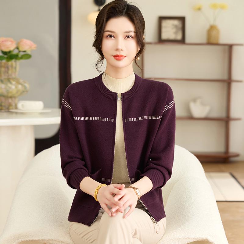

Stylish Knit Cardigan for Women Over 50 - Spring/Autumn Wear XL (suggested 90-115 jin)