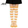 Comic-Ausstellung Outfit Accessoires Gestreifte Oberschenkelhohe Socken für Damen Mädchen, Über dem Knie Strümpfe, Mode Festlich Winter Strumpfwaren Weich Dehnbar