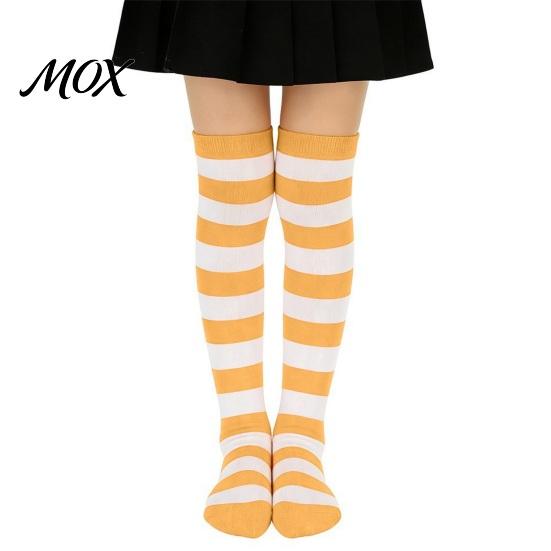 Comic-Ausstellung Outfit Accessoires Gestreifte Oberschenkelhohe Socken für Damen Mädchen, Über dem Knie Strümpfe, Mode Festlich Winter Strumpfwaren Weich Dehnbar
