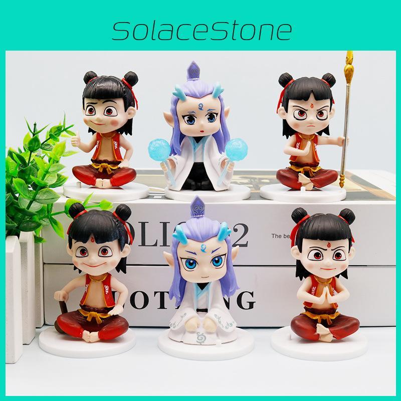 Pvc Mythical Nezha Figurines Collection For Desktop Decor And Playroom Display