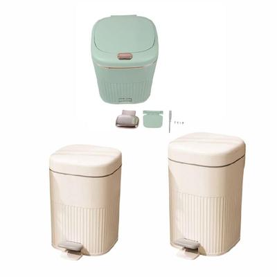 Pedal Bathroom Trash Can for Kitchen Hotel Home or Office 8/10/15L Trash Can with Lid for Household and Professional Setting