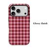 Pink Red Gingham Plaid Texture Soft Silicone Phone Case Coquette Girly Simple Cottage Aesthetic Shockproof Cover For All Iphone Series