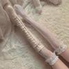 White Wisteria Knee Length Stockings Lace Lace Over Knee Tower Thin Long Tube Stockings Women JK Long Stockings