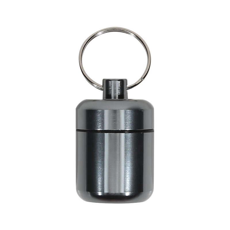 Mini Pill Keychain Holder Aluminum Alloy Storage Box Waterproof Organizer Travel Portable Pill Holder Earplug Container