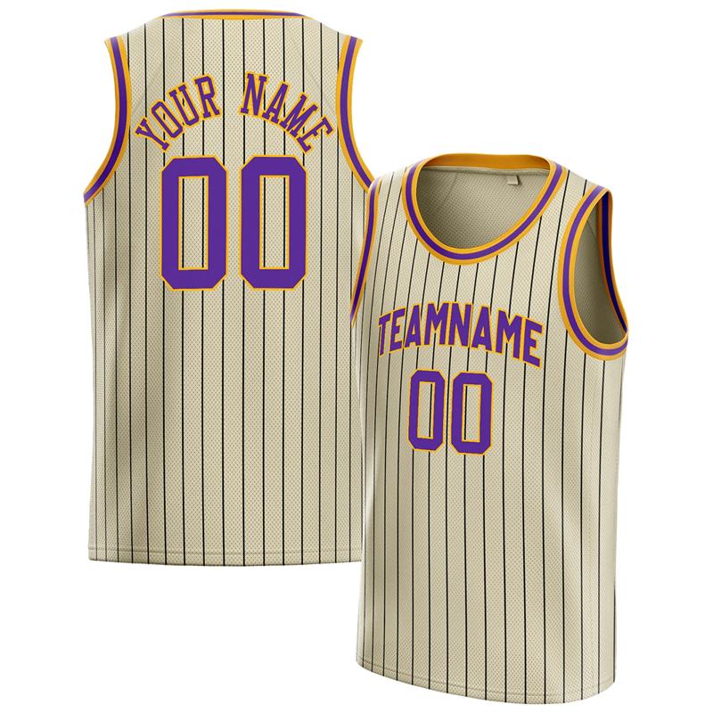 Fashion Cream Basketball Tank Tops Summer Trend Custom Name Team Name Sports Vest Casual Oversized Team Uniforms Tops