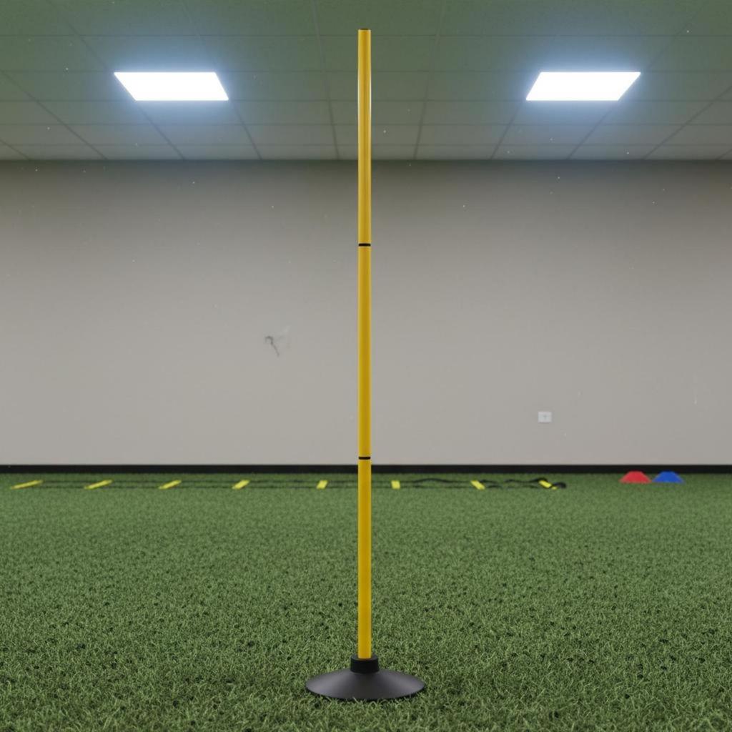 4 Pieces Rubber Base Slalom Pole Easy Setup Soccer Dribbling