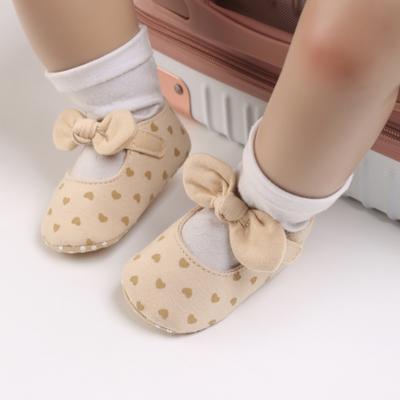 Baby Girls Flats Infant Non-Slip Soft Sole Cute Bowknot Shoes Newborn Princess Wedding Shoes Toddler First Walkers 0-18M