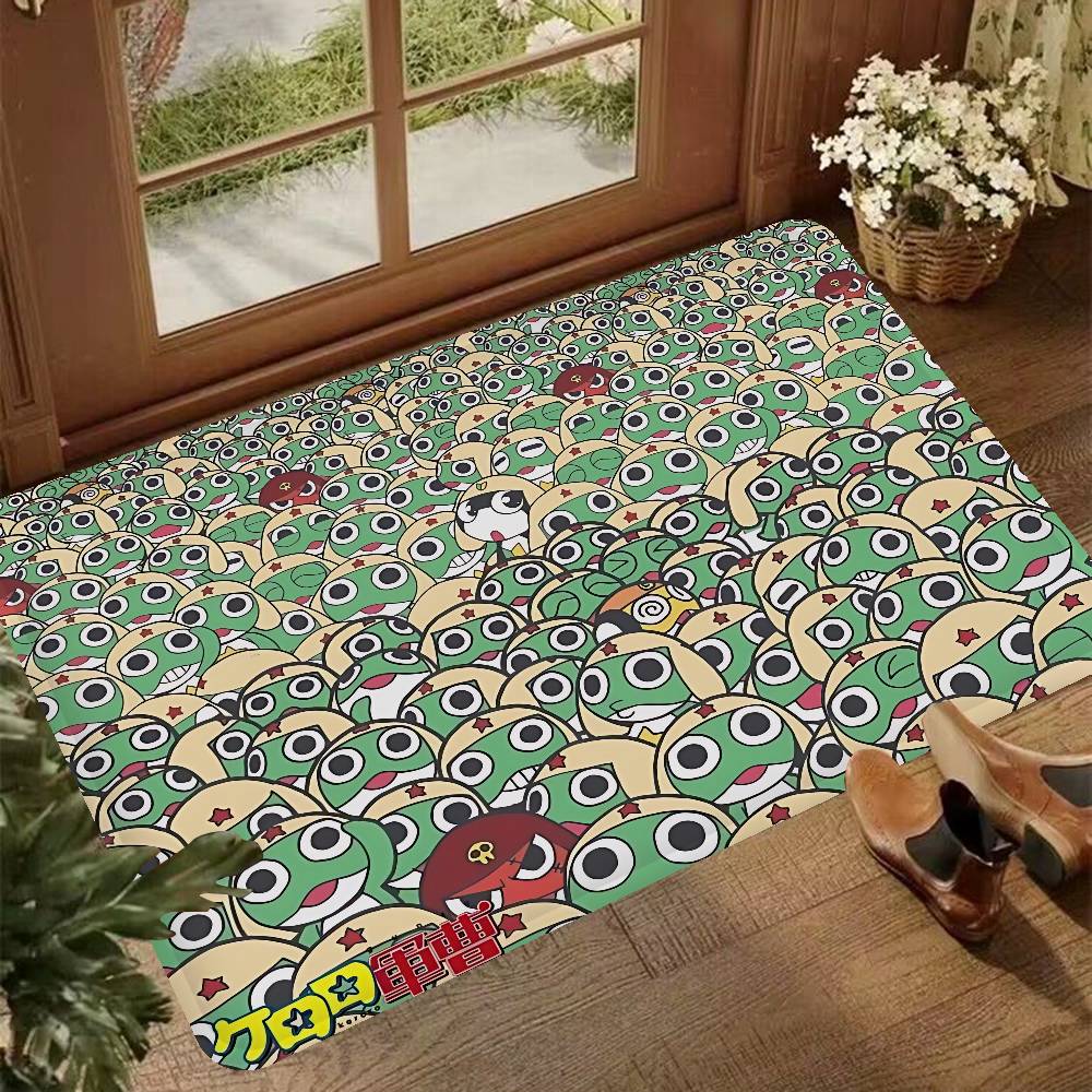 

Cartoon Funny Keroro Gunsou Frog Kitchen Mat Kids Room Bedroom Decoration Balcony Anti-Slip Doormat Living Room Alfombra 40x60cm