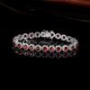 A 8mm Tennis Bracelet Copper Inlaid Zircon Red Jewelry, Popular Light Luxury Design