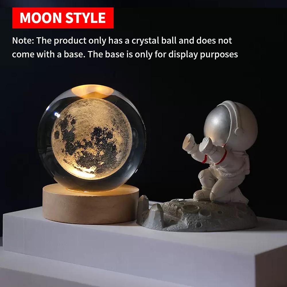 Creative 3D Carving Crystal Ball 8CM/3.15in Multiple Series Styles Suitable for Home and Office Desktop Decor