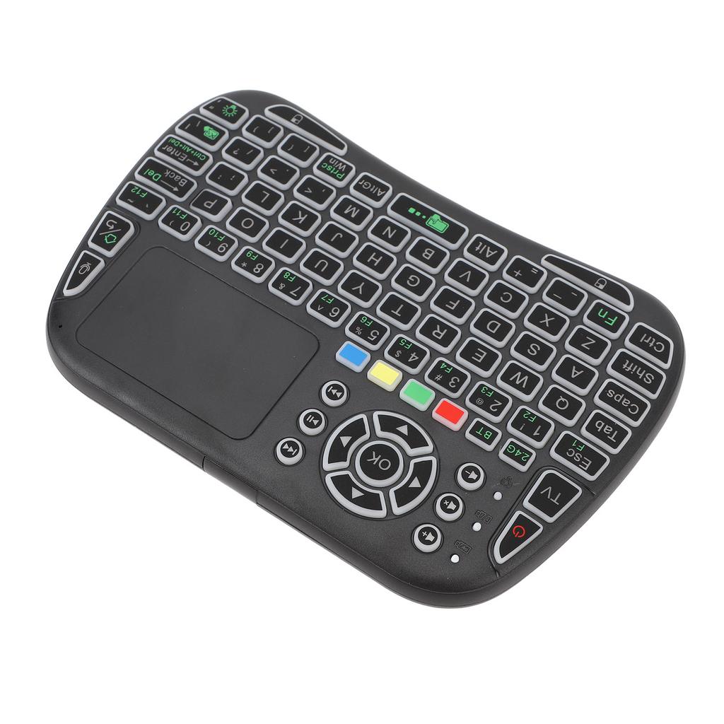 Mini Wireless Keyboard Handheld Remote Control Touchpad Fast Typing with RGB Backlight for Android TV Box