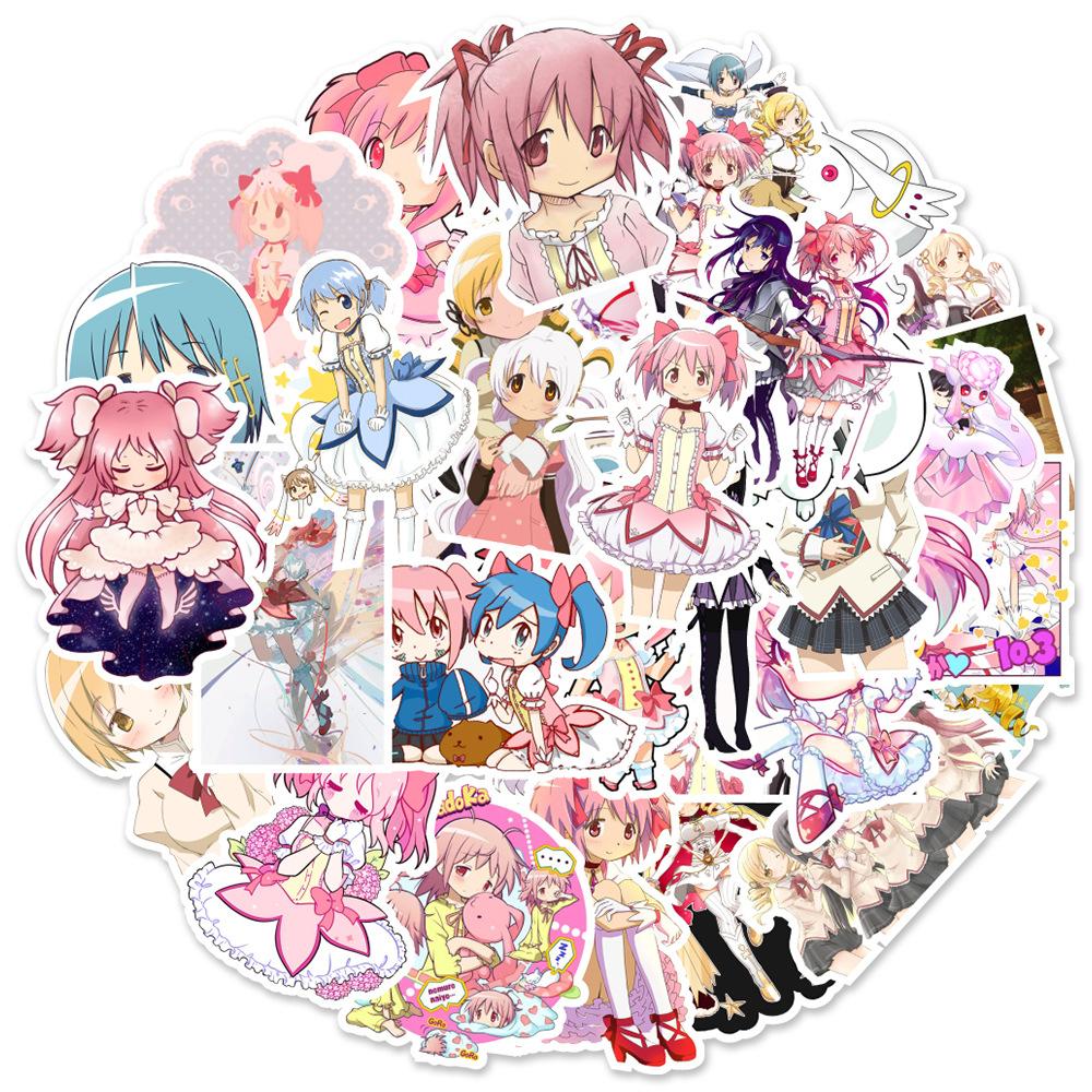 50 Cartoon Cute Magic Girl Laptop Skateboard Suitcase Doodle Decoration Stickers