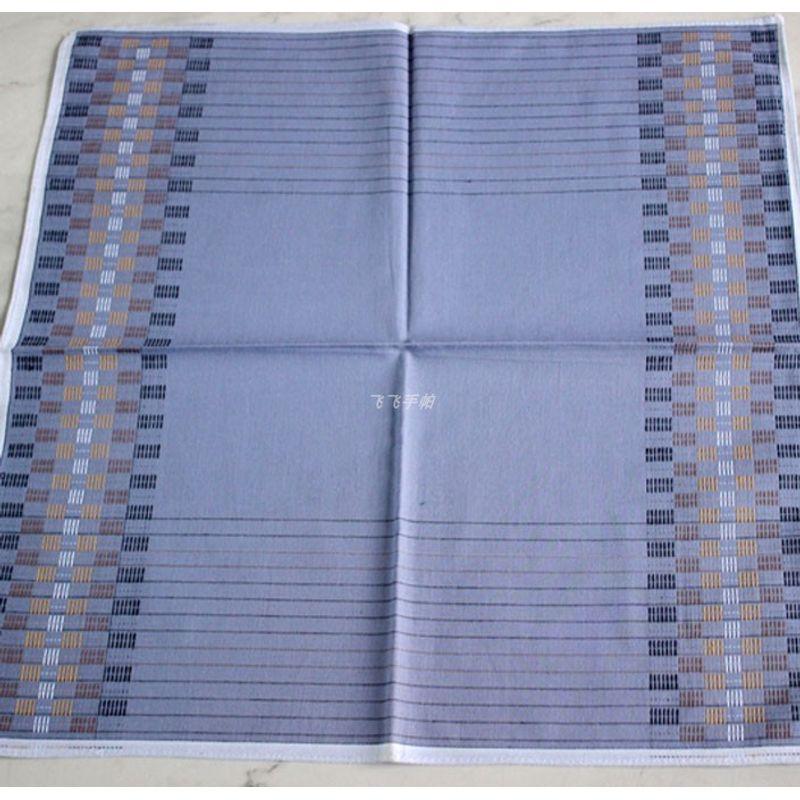 

Экспортируемый за границу 100% чистый хлопок% Сатиновая полоска Среднего и пожилого возраста Серия полотенец Светлых тонов Носовой платок/Мужской Хлопковый Большой Носовой платок Section 7 (blue)