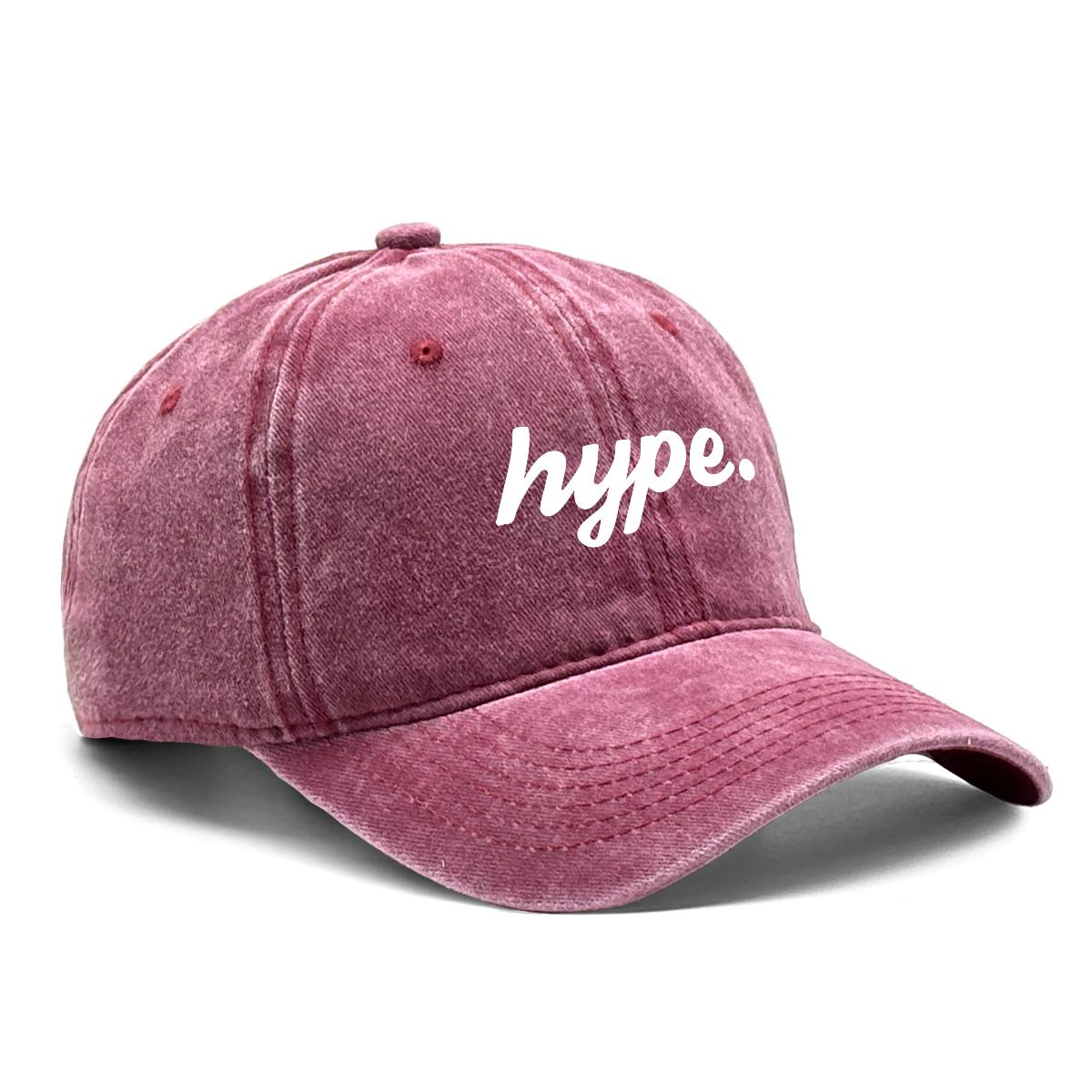 

1 pcs hype Print Adjustable Baseball Cap Trucker Hat Vintage-Inspired Unisex Snapback Sun Hat Ideal Choice For Mountaineering вино красного