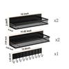 Magnetic No-Drill Kitchen Spice Rack & Multi-Functional Storage Shelf