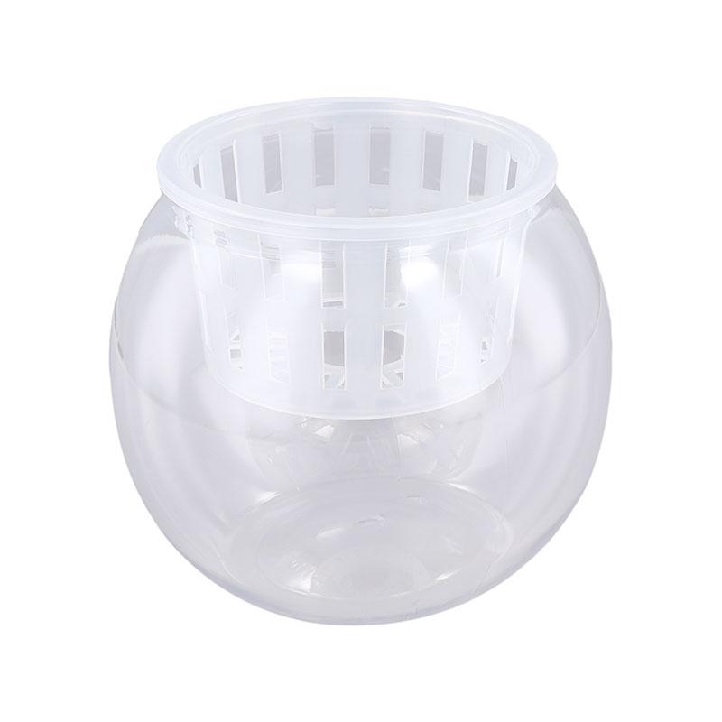 1PC Vase Home Decoration Planter Pot Fish Tank Plastic Mini Hydroponic Flower Pot Self Watering Hydroponic Vase Transparent