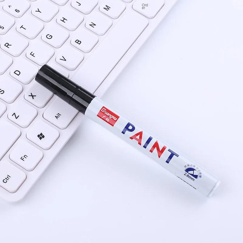 1/3/5 PCS White Paint Markers Pens Oily Waterproof Plastic Large Capacity White Marker School Supplies Stationery 0.7/1.0/2.5mm