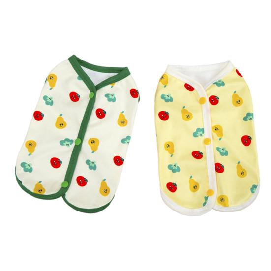 Dog T-shirts for Small Dogs Cute Fruit Print Sleeveless Pet Vest Breathable Button Down Puppy Clothes for Dogs Cats