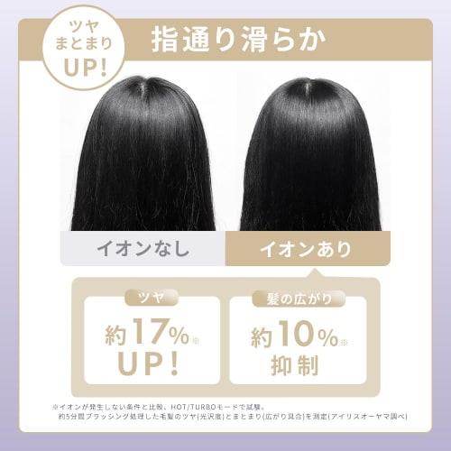 [MiCOLA] Iris Ohyama Hair Dryer, Plus/Negative Ion Hair Dryer, Static Control, Large Air Volume, Quick Drying, Lightweight, Damage Care, 4 Level Tempe