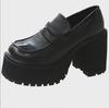 2023 Women's Retro British Mary Jane High Heel Leather Shoes