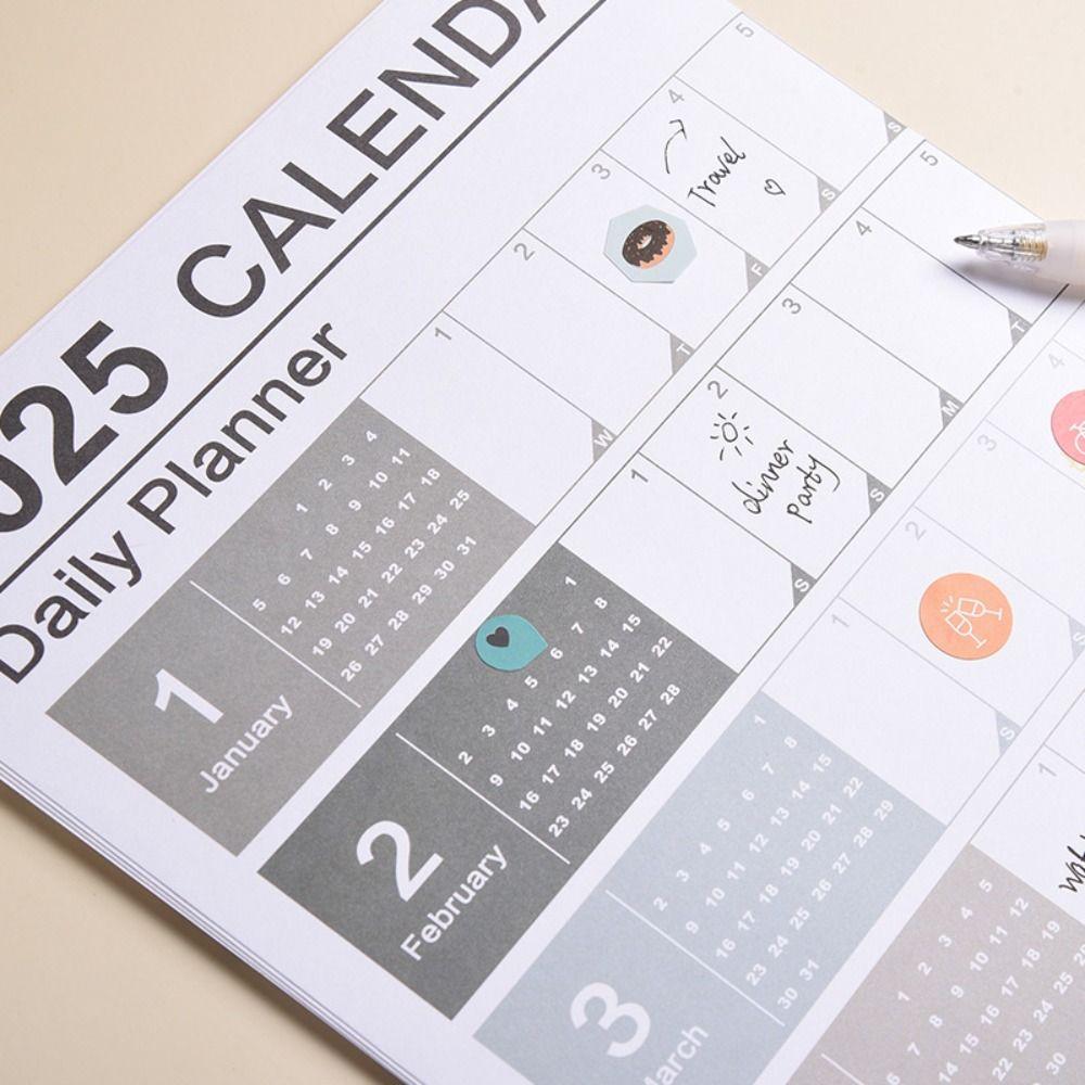Agenda Schedule 2025 Wall Calendar Planner Organizing Planning Plan Check List Sheet Student
