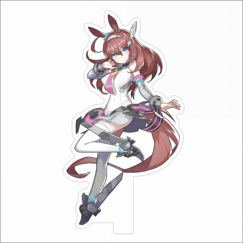 Japan Beautiful Derbil 15 Cm Cartoon Characters Acrylic Double-sided Stand Model Kawaii Cute Office Decoration Panel Permanent Recording Fans