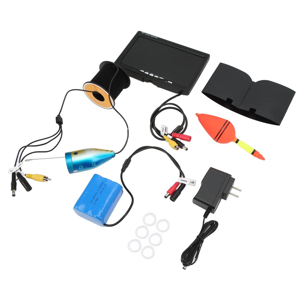 Underwater Fishing Camera 7 Inch HD Colorful IP68 Waterproof Video Fish Finder for Swimming Diving