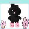 Bt21 Lucky Cooky Portachiavi Coniglietto Carino Ciondolo Peluche Per Ragazze In Nero E Rosa