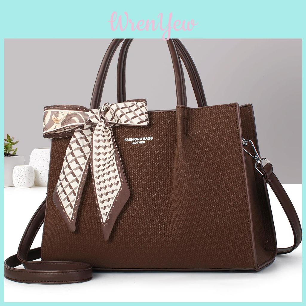 Classic Pu Tote Bag For Women With Large Capacity And Retro Style For Daily Use