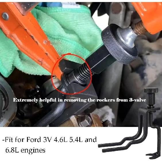 Valve Spring Compressor Tool 6684 Fit for Ford, Compresses Valve Springs Fit for Ford 3V 4.6L, 5.4-L, and 6.8-L Engines, Service Camshafts, Valve