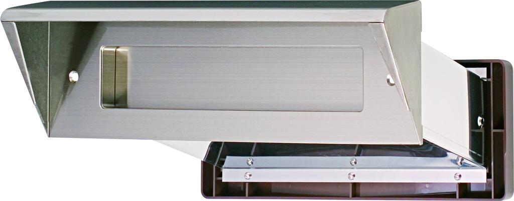 Mizukami Metal Stainless Steel Chute with Inner Lid, Airtight Type, No. 24, for Solid Walls, Hairline Clear (001-5688), 1 Unit