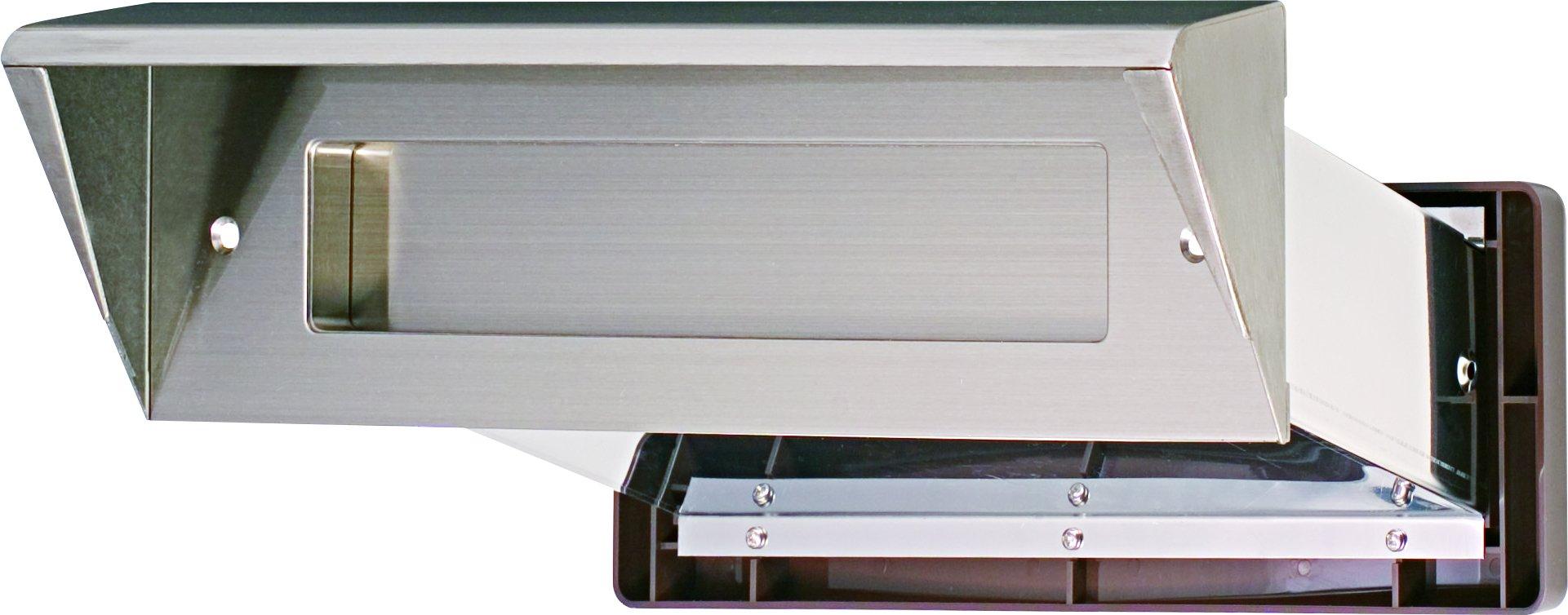 

Mizukami Metal Stainless Steel Chute with Inner Lid, Airtight Type, No. 24, for Solid Walls, Hairline Clear (001-5688), 1 Unit