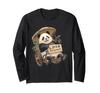 Panda Pulling a Japanese Rickshaw Panda Bear Japanese Long Sleeve - T-shirt