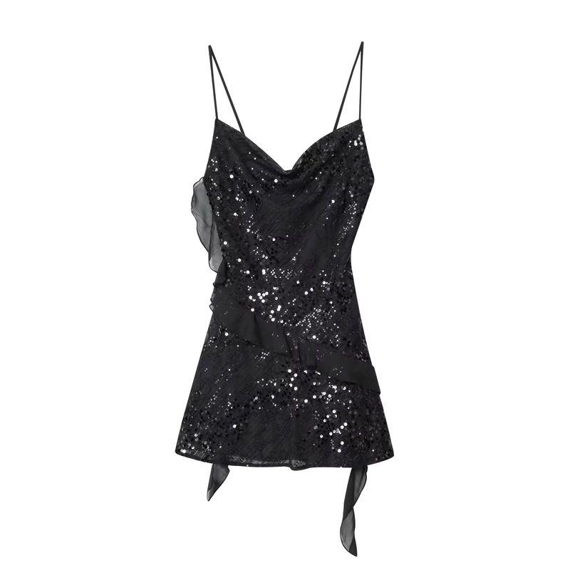 Araltay New Arrival Fashion Style Women's Clothing Fashion All-Match Laminated Decoration Sequin Short Dress 3658849