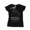 Marvel Womens/Ladies Black Panther Single Line Cotton T-Shirt