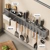 Wandmontiertes multifunktionales Küchenregal: Messer- und Essstäbchenhalter