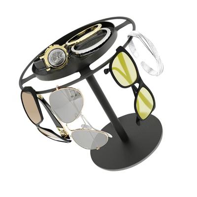 Modern Metal Eyeglasses Storage Solution, Showcase Display Stand Sunglasses Holder for Multiple Glasses