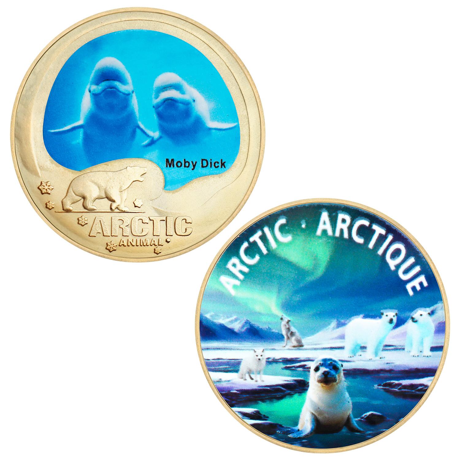 

Arctic Island Animal Commemorative Coins, Collecting Commemorative Medals, Enthusiasts Collecting Gifts