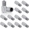16 Pack Double Valve Stem Cap Inflate Tire Valve Flow Through Tires Cap For High Pressure Truck Car RV Semi Bus Tires