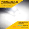 10Pc W5W 168 T10 LED Reverse Canbus Free Light Error LED Bulb 10-SMD Car New