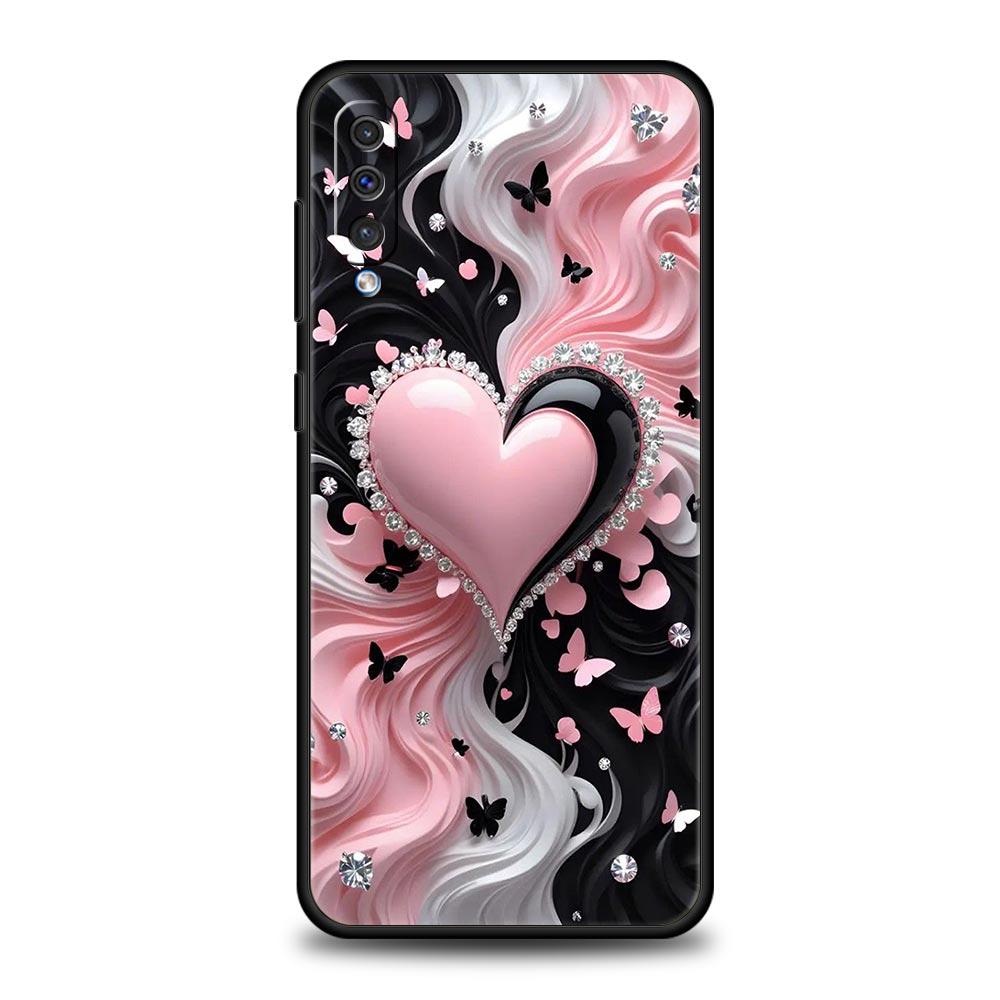 Colored Love Heart Printed Phone Case for Samsung Galaxy A56 A36 A26 A16 A34 A24 A42 A22 A20 A12 A40 A30 A10 5G Soft TPU Cover